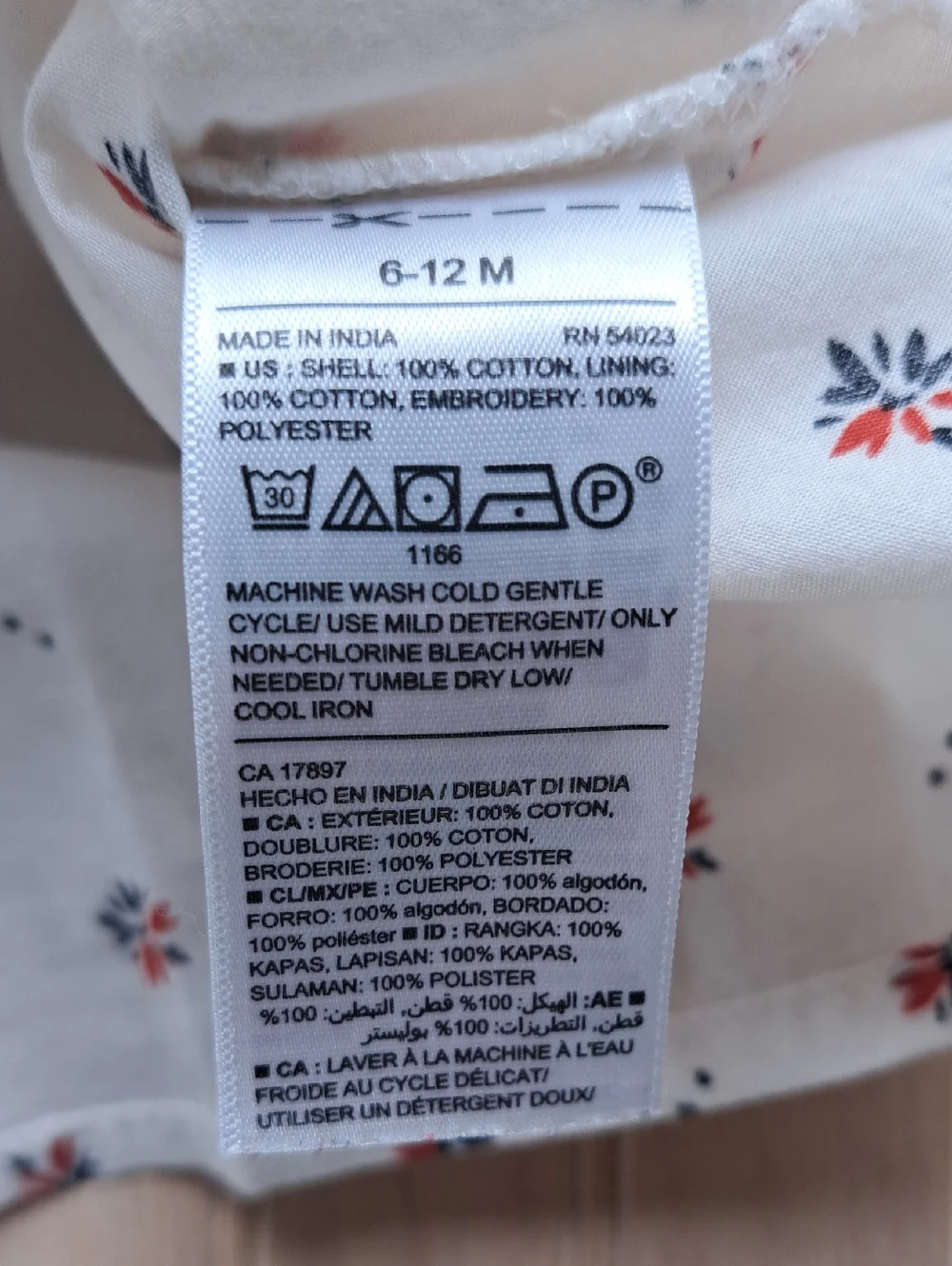 Old Navy Embroidered Boho Peasant Top 6-12M White Floral Cotton Festive